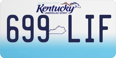 KY license plate 699LIF