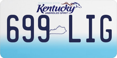 KY license plate 699LIG