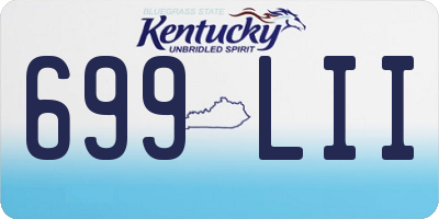 KY license plate 699LII