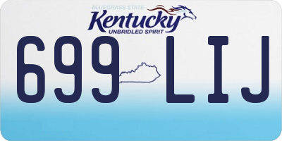 KY license plate 699LIJ
