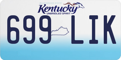KY license plate 699LIK