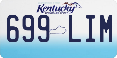 KY license plate 699LIM