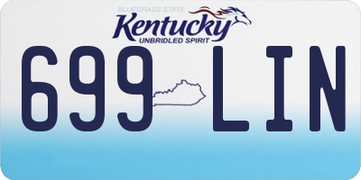 KY license plate 699LIN