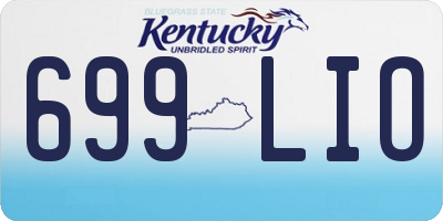 KY license plate 699LIO