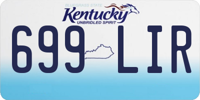 KY license plate 699LIR