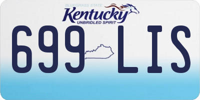 KY license plate 699LIS