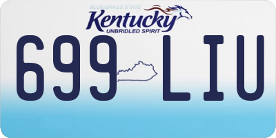 KY license plate 699LIU