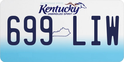 KY license plate 699LIW