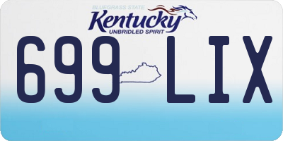 KY license plate 699LIX