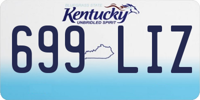 KY license plate 699LIZ