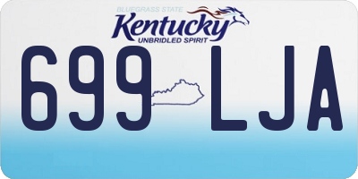 KY license plate 699LJA
