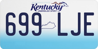 KY license plate 699LJE