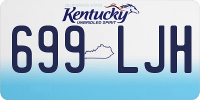 KY license plate 699LJH