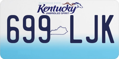 KY license plate 699LJK