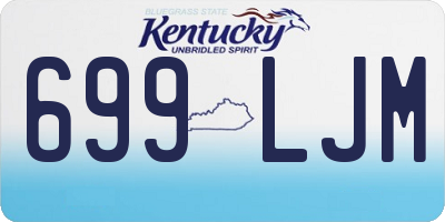 KY license plate 699LJM