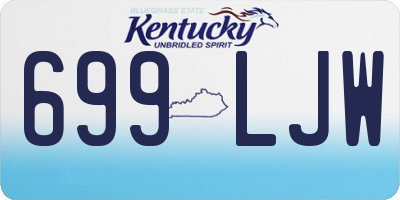 KY license plate 699LJW