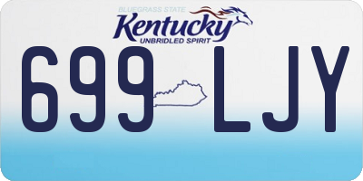 KY license plate 699LJY