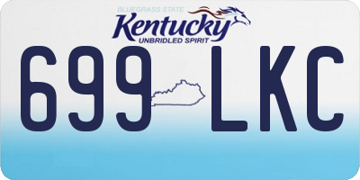 KY license plate 699LKC