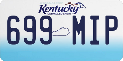 KY license plate 699MIP