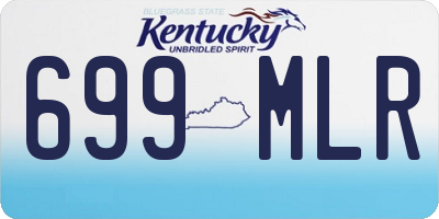 KY license plate 699MLR