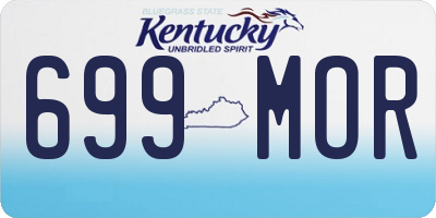 KY license plate 699MOR