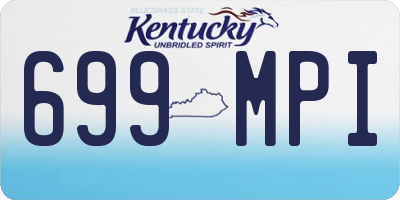KY license plate 699MPI