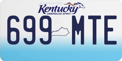 KY license plate 699MTE