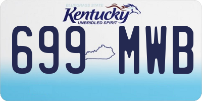 KY license plate 699MWB