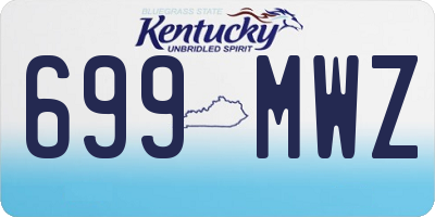 KY license plate 699MWZ