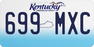 KY license plate 699MXC