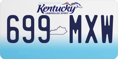KY license plate 699MXW