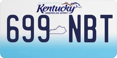 KY license plate 699NBT