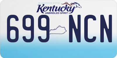 KY license plate 699NCN