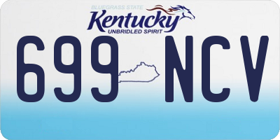 KY license plate 699NCV