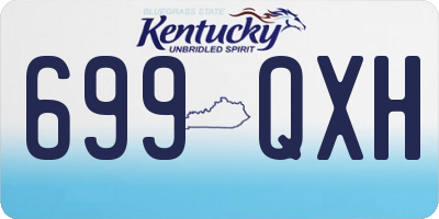 KY license plate 699QXH