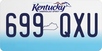KY license plate 699QXU