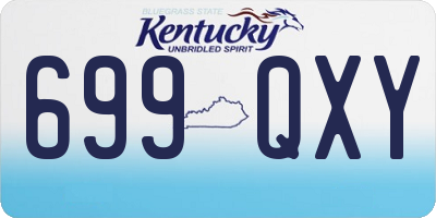 KY license plate 699QXY