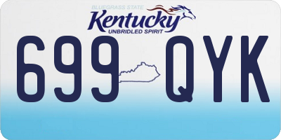 KY license plate 699QYK