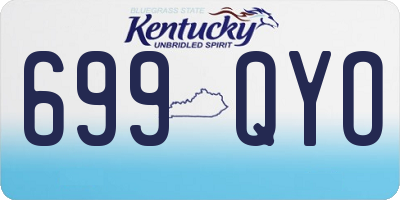 KY license plate 699QYO