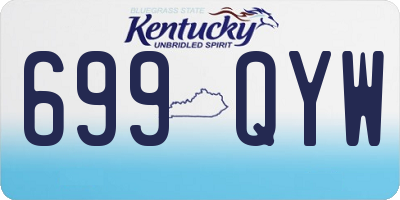 KY license plate 699QYW