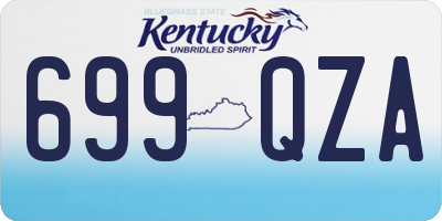 KY license plate 699QZA