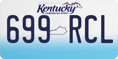 KY license plate 699RCL