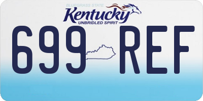 KY license plate 699REF