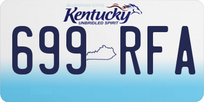 KY license plate 699RFA
