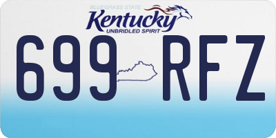 KY license plate 699RFZ