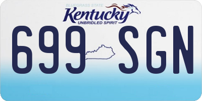 KY license plate 699SGN