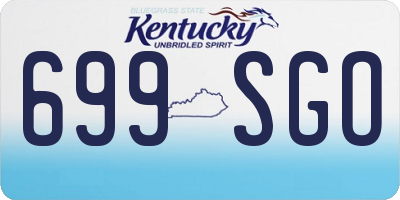KY license plate 699SGO