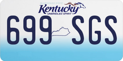 KY license plate 699SGS