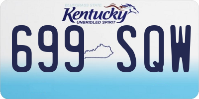 KY license plate 699SQW