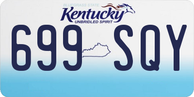 KY license plate 699SQY